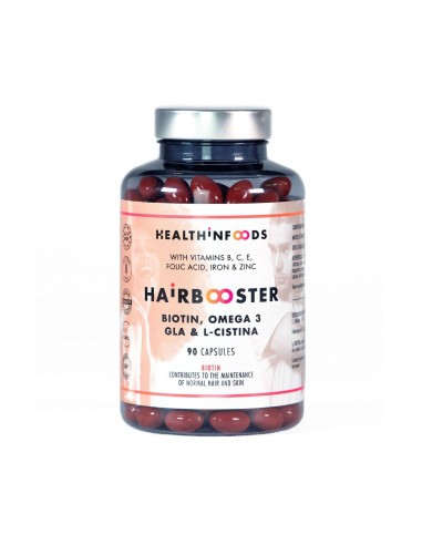 Hairbooster Biotina, Omega 3, GLA, L-Cistina (90 cápsulas)