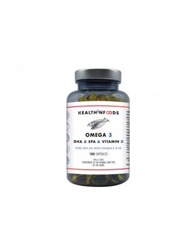 Omega 3 con vitaminas D y E (180 cápsulas)
