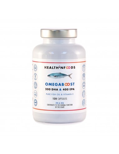 OmegaBoost 200 DHA & 400 EPA con Vitamina E (120 cápsulas)