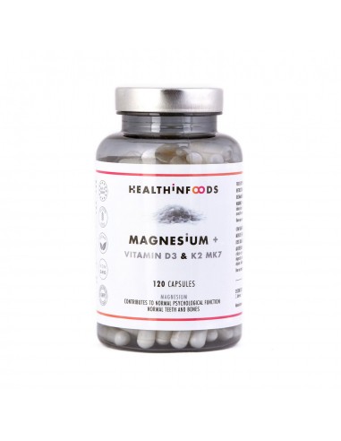 Magnesium + con Vitamina D y K2 MK7 (120 cápsulas)